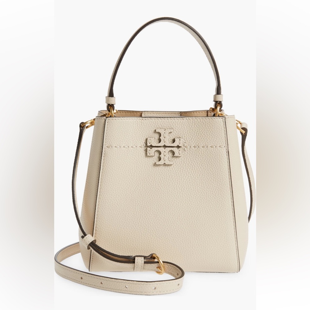 Tory Burch McGraw Small Leather Bucket Bag